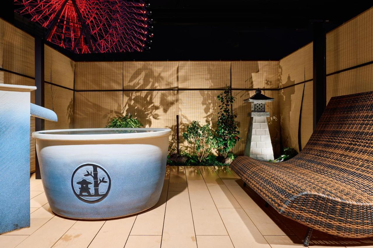Konjakuso Osaka Tempozan "Ikesu" Projection M Apping Spa Konjakuso Osaka Tempozan "Takadoro" Wheel View Extérieur photo
